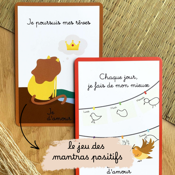 cartes pour enfants mantras positifs oracle pour enfant je poursuis mes rêves chaque jour je fais de mon mieux