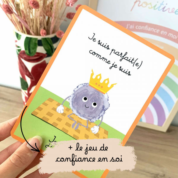 cartes pour enfants d'affirmations positives pour la confiance et l'estime de soi, je suis parfait comme je suis